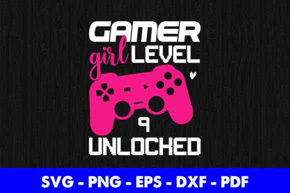 9th Birthday Gamer Girl Level 9 Unlocked Graphics and Crafts