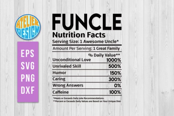 Funcle Nutrition Facts Svg Graphics and Crafts Review