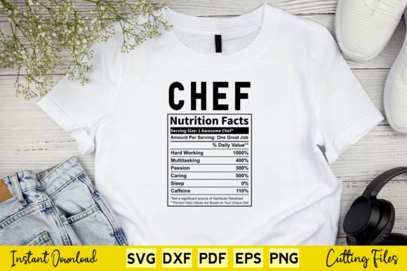 Funny Chef Nutrition Facts Svg Cricut Graphics & Crafts Review