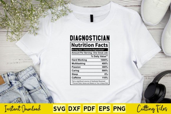 Funny Diagnostician Nutrition Facts Svg Graphics and Crafts Review