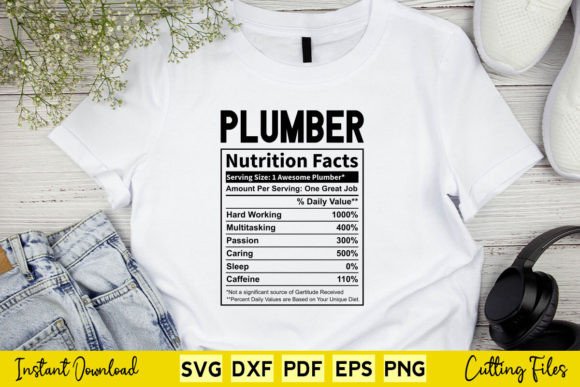 Funny Plumber Nutrition Facts Svg Graphics and Crafts Review