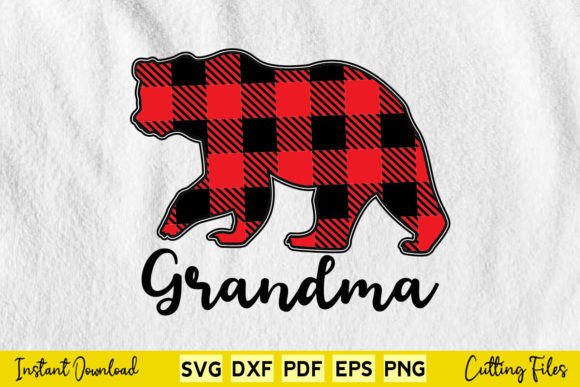 Red Plaid Grandma Bear Matching Pajama Graphics and Crafts Review