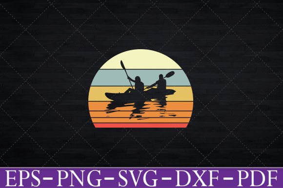 Retro Kayak Canoe Lover Funny Kayaking Graphics and Crafts