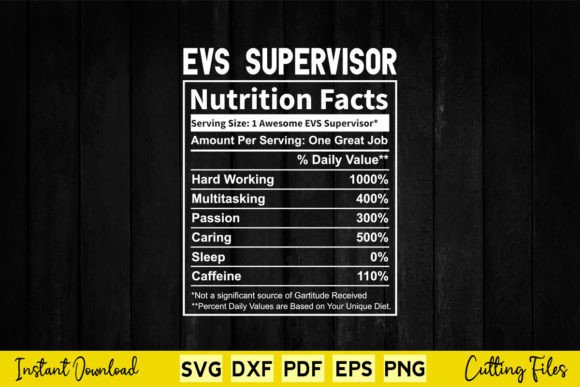 Review: Funny Evs Supervisor Nutrition Facts Svg