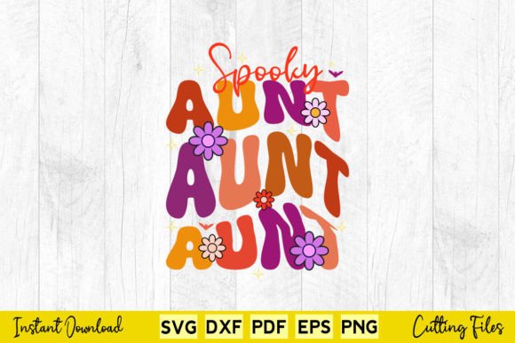 Spooky Aunt Funny Family Halloween Match Graphics and Crafts
