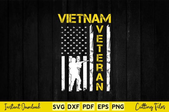 Vietnam Veteran Yellow American Flag Graphics and Crafts Review